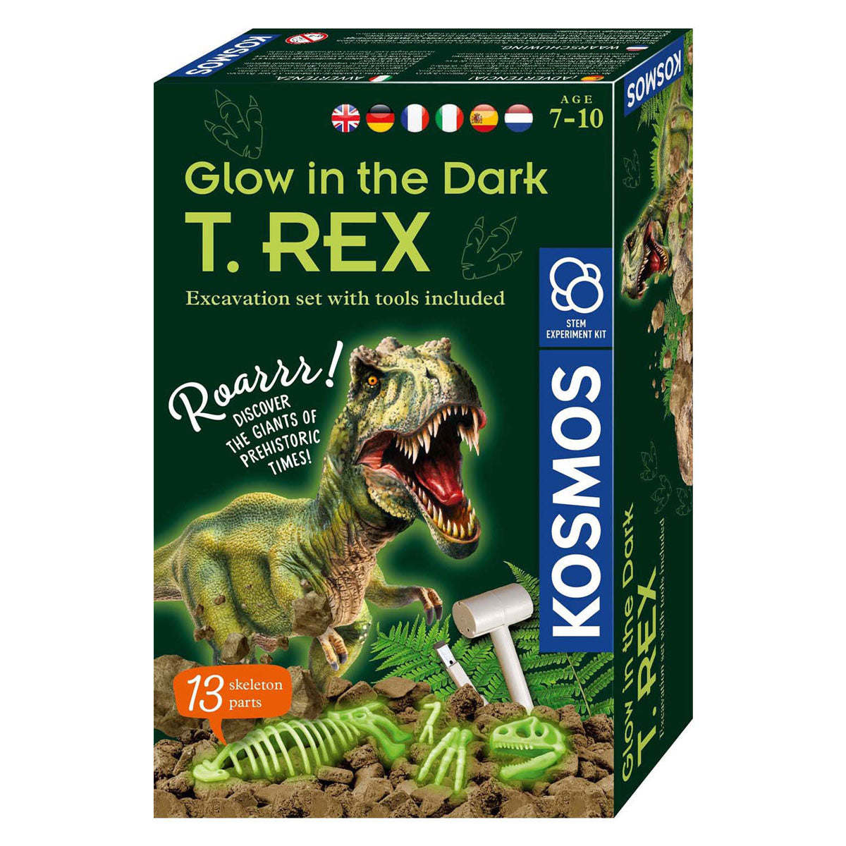 Kosmos leuchten im dunklen T-Rex-Bike