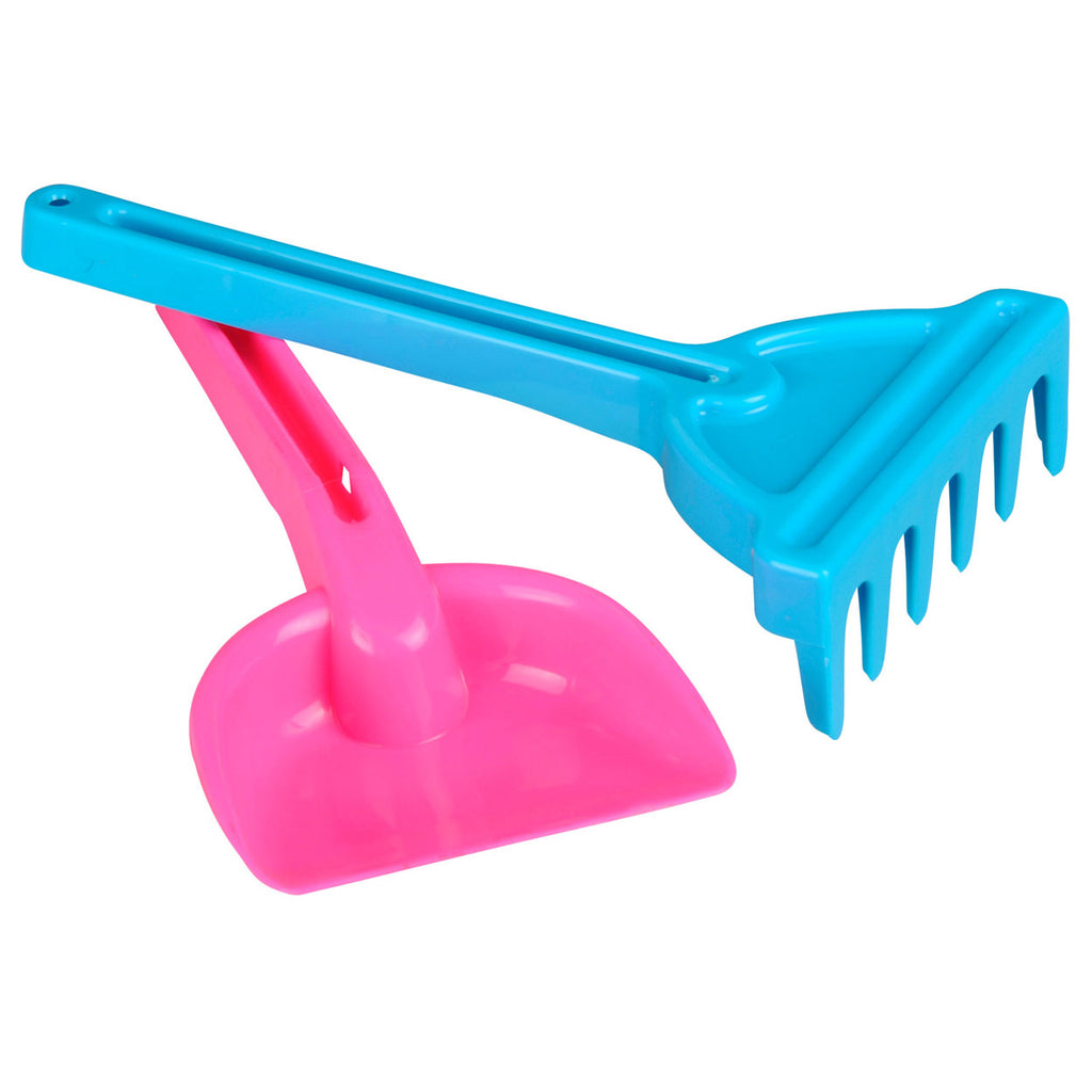 Androni strandschepje met hark 26cm assorti