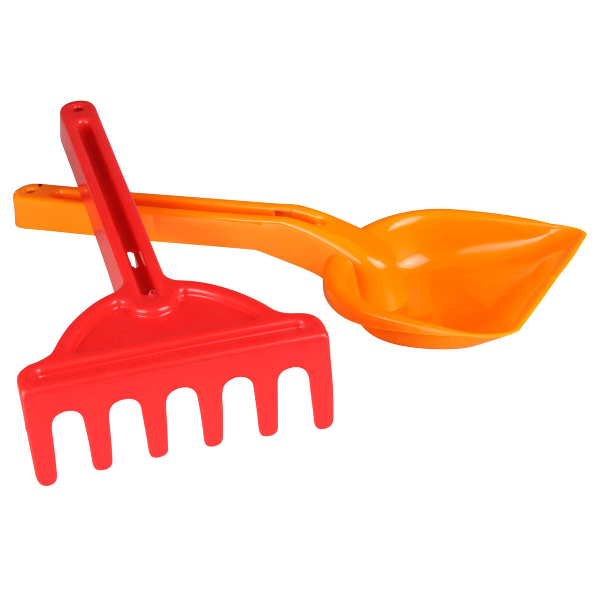 Androni strandschepje met hark 26cm assorti