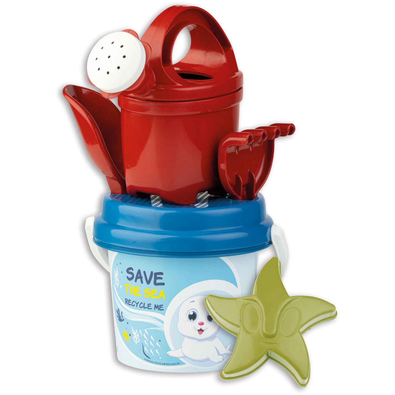 Androni peuter emmerset gerecycled plastic, 6dlg.