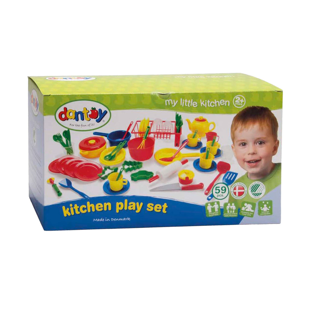 Dantoy Küchenserviergeschirr, 59-teilig.