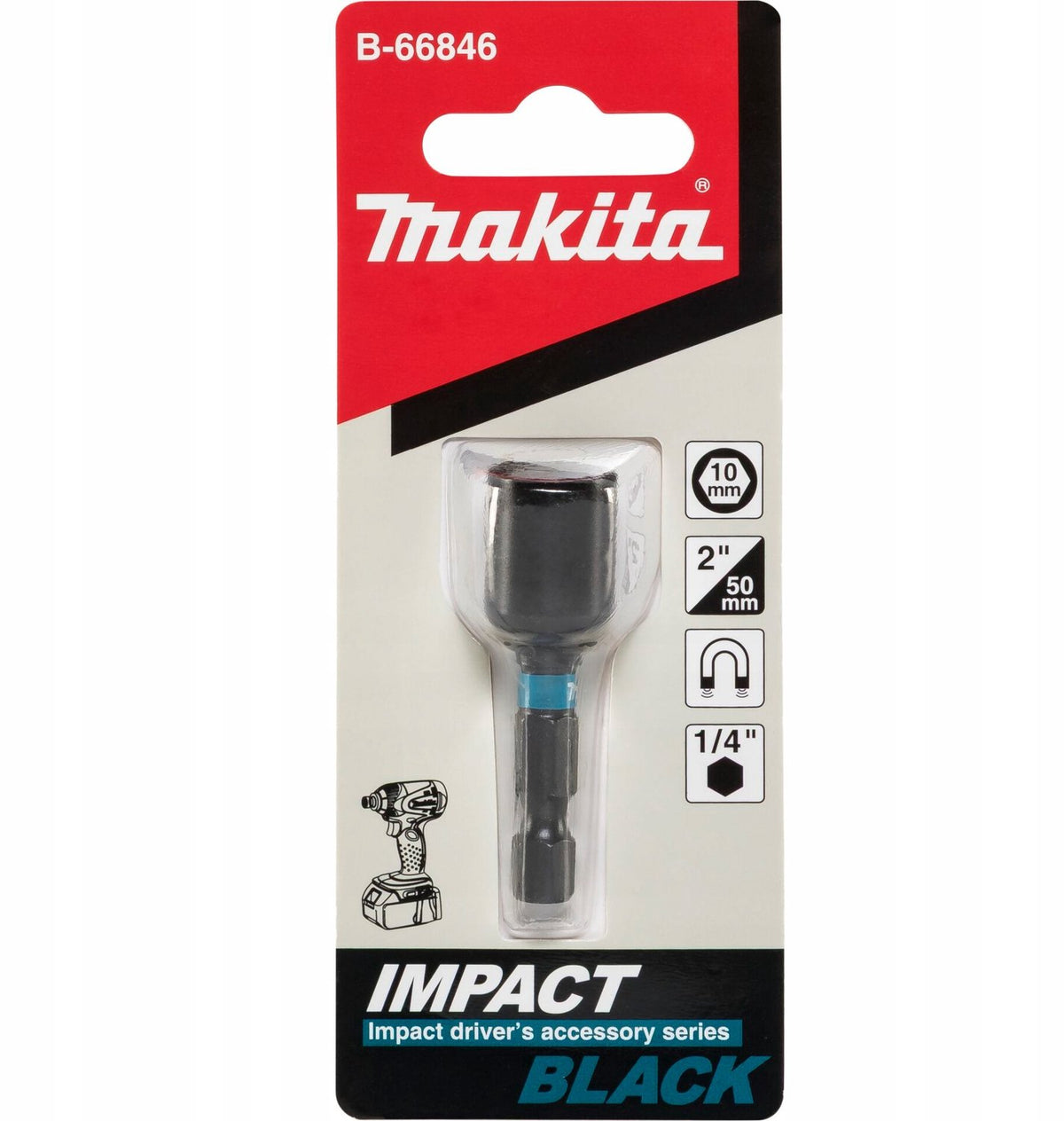 Merkloos sans marque makita - dopsl 10x50mm 1 4 impblk magn - b-66846