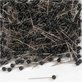 Kaart pinnen, l: 25 mm, d 4 mm, zwart, 1000 stuk 1 doos
