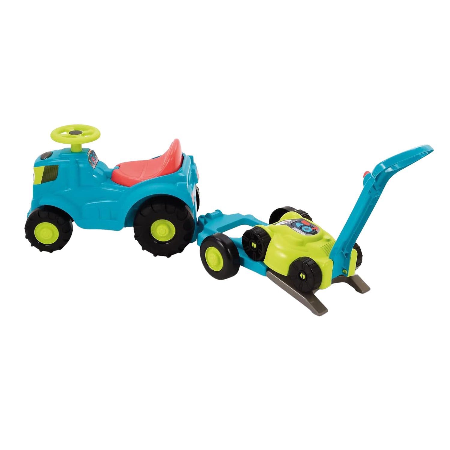 Ecoiffier Traktor mit Anhänger und Rasenmäher