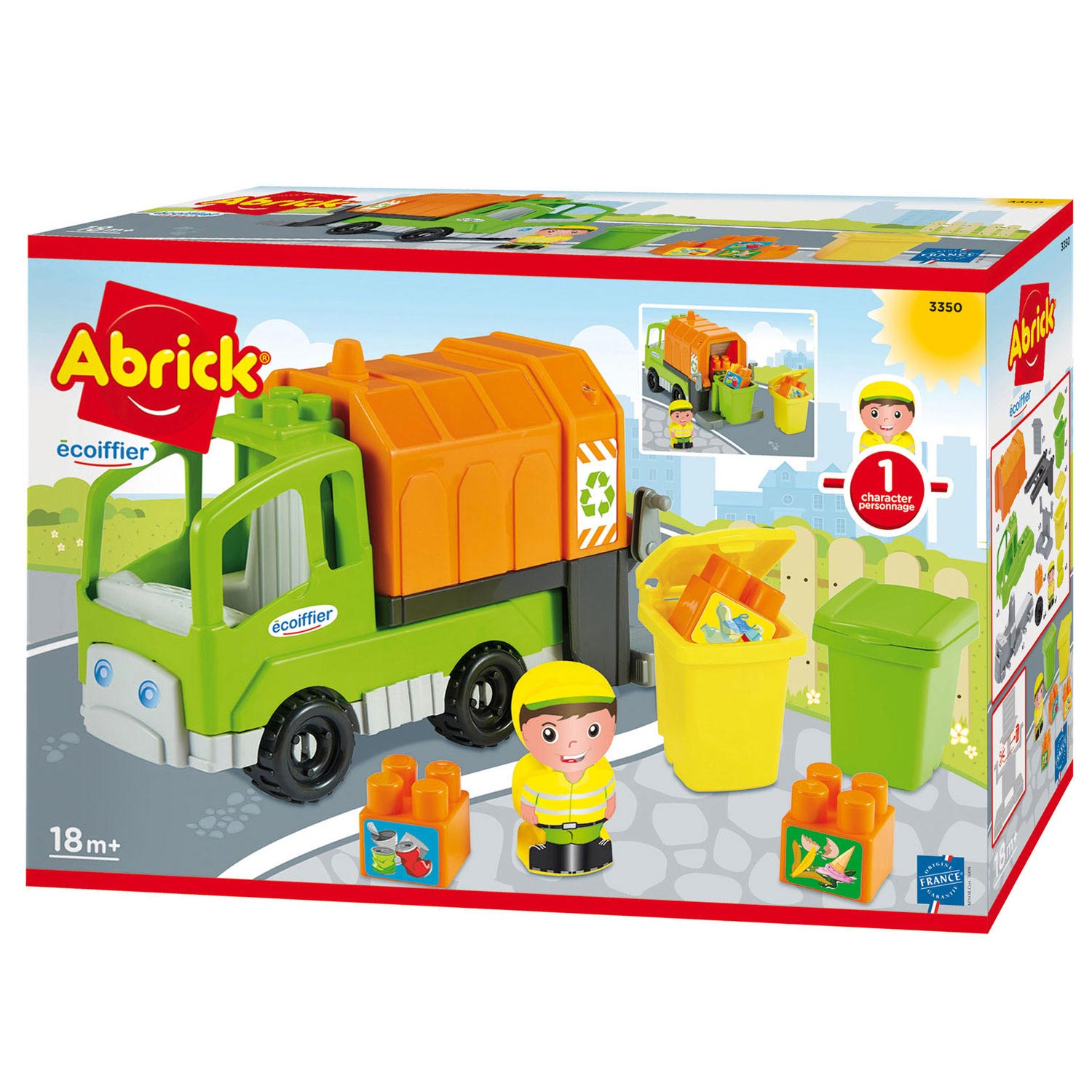 Abrick vuilniswagen met accessoires