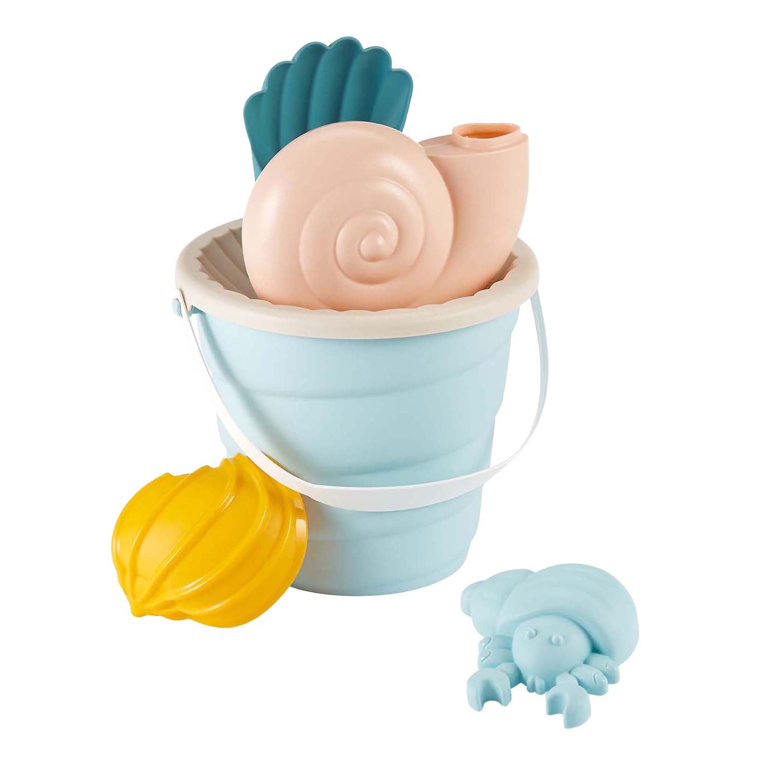 Ecoiffier Eimer-Set mit Muschelsandformen, 6-teilig.