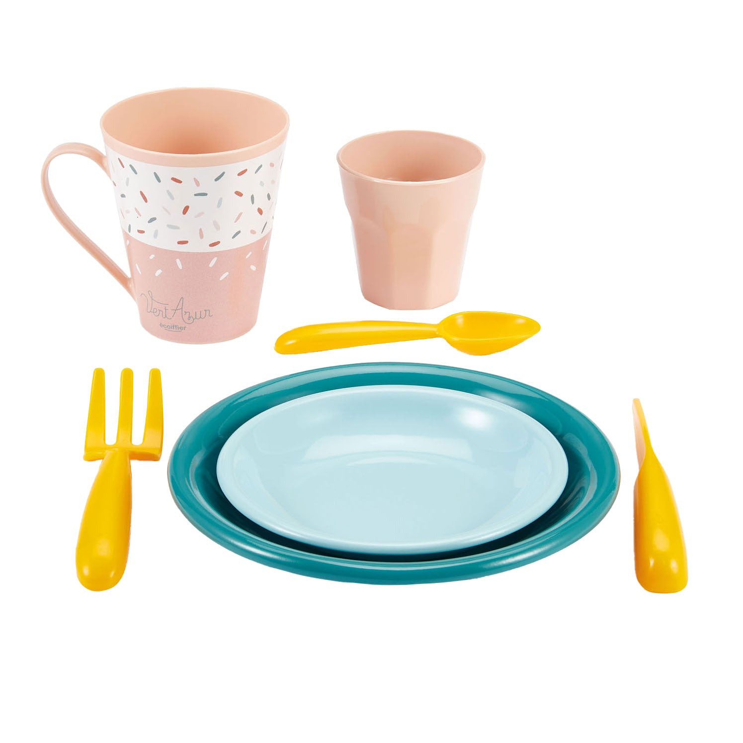 Ecoiffier Picknick-Spielset mit Picknickkorb aus Pappe, 32-teilig.