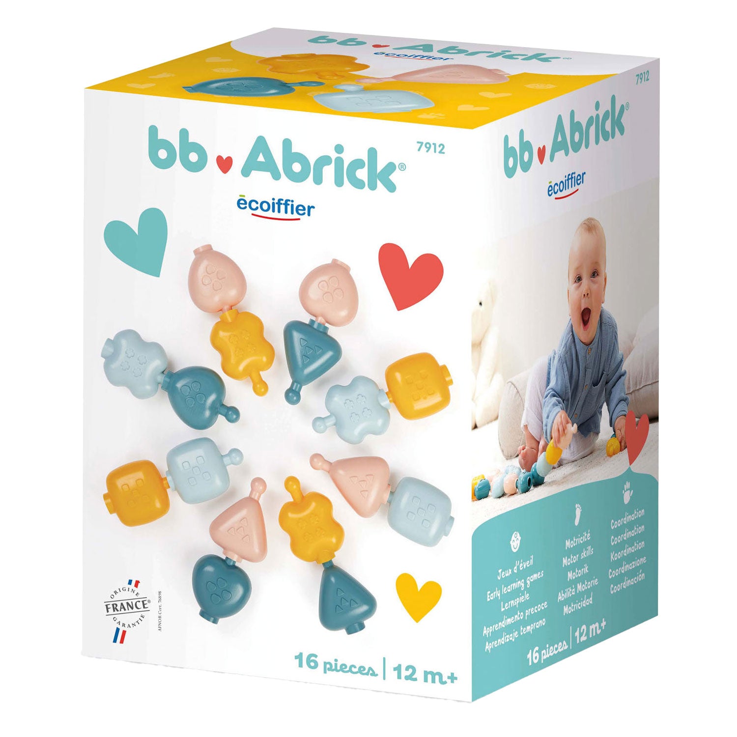 Abrick Motorik-Perlenbauspielset, 16-teilig.
