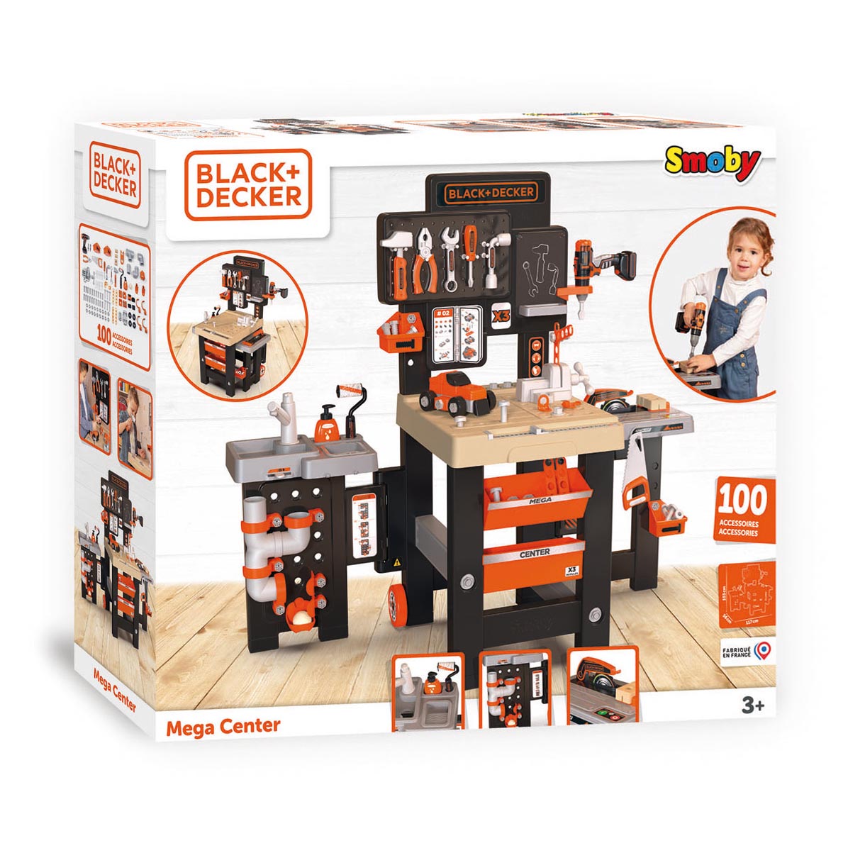 Smoby Black Decker Mega Center, 100 Stück.