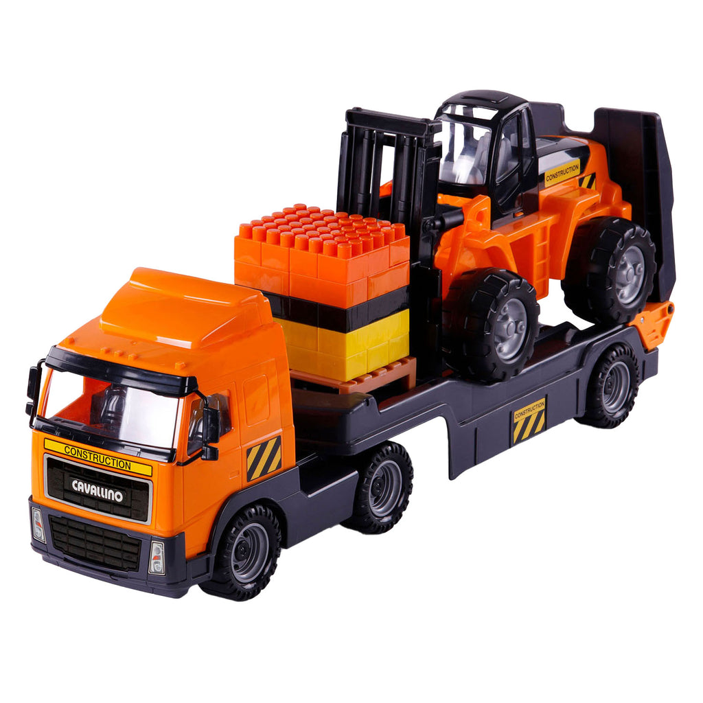 Cavallino-Lkw mit Anhänger und Gabelstapler, Maßstab 1:16