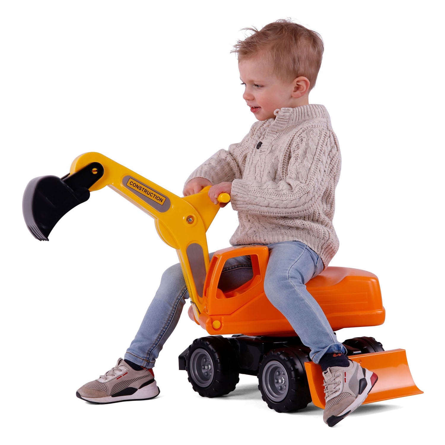 Cavallino Mega-Bagger, handgeführt, orange, 79 cm