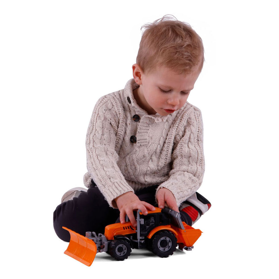 Cavallino -Traktor mit Schneeteam Gelb, Skala 1:32