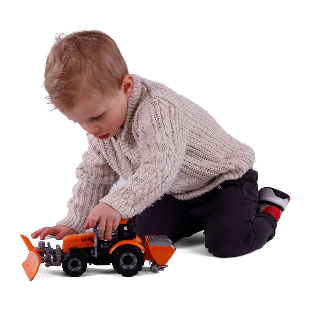 Cavallino -Traktor mit Schneeteam Gelb, Skala 1:32