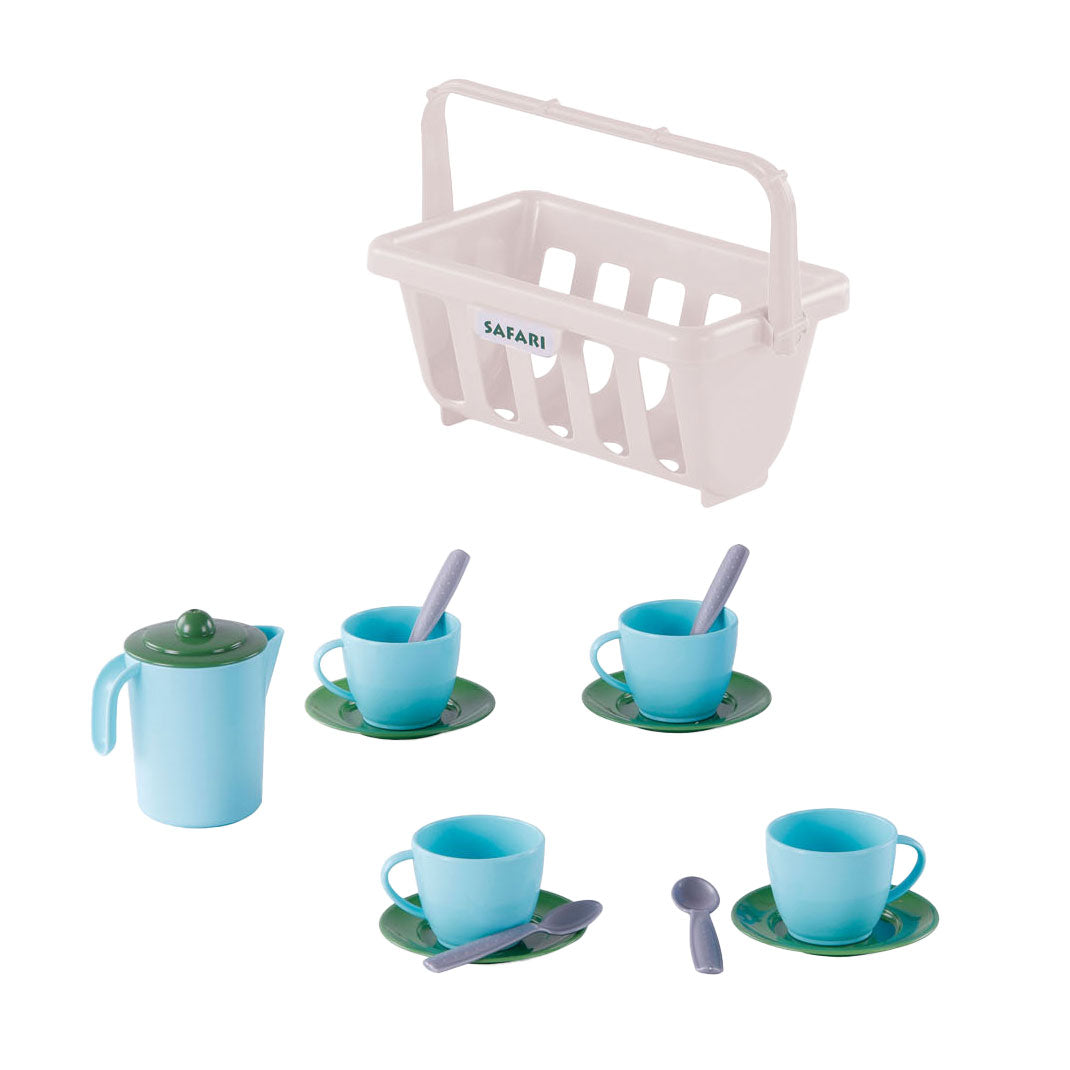Cavallino servies in mand blauw, 15dlg.