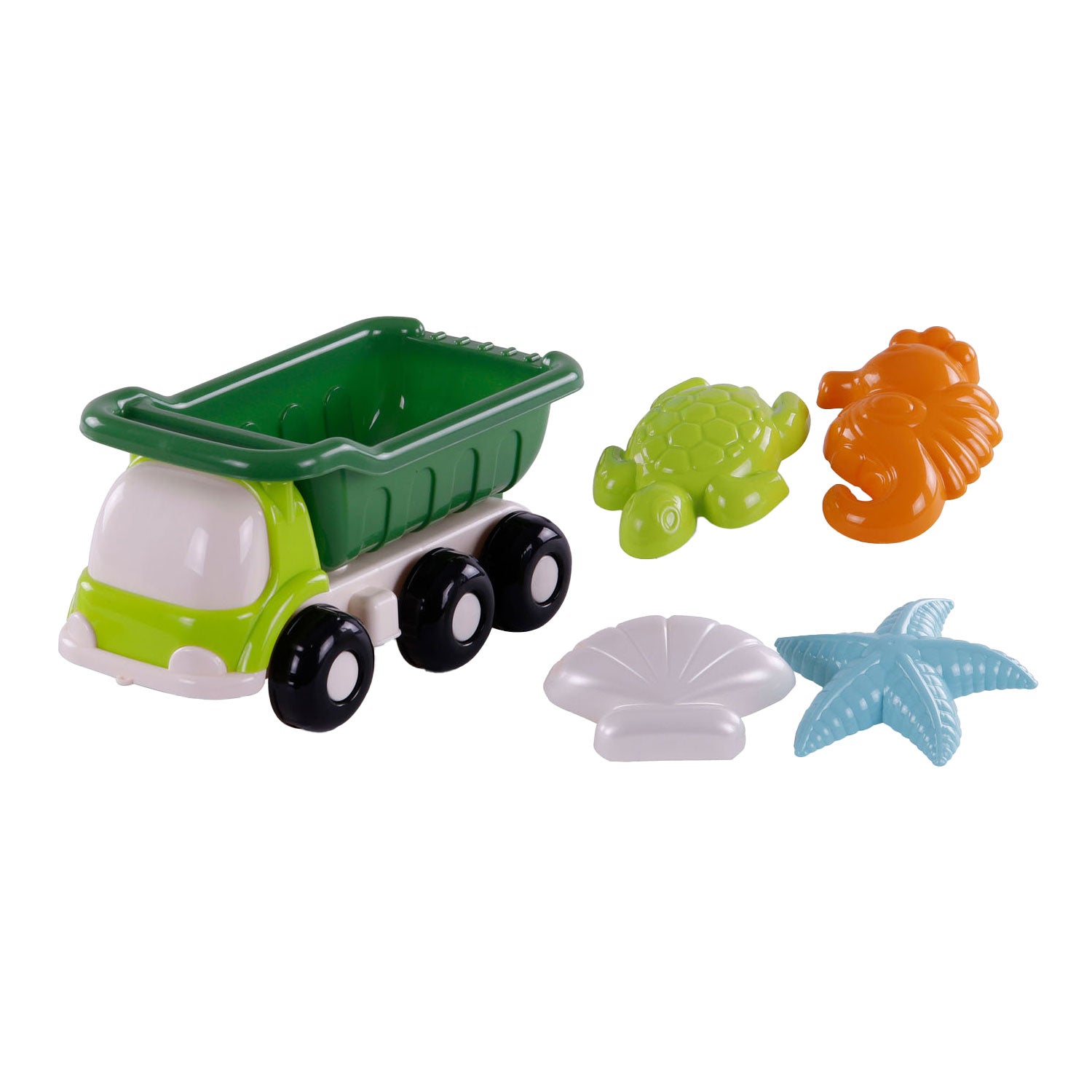 Cavallino Strandkipper mit 4 Sandformen grün