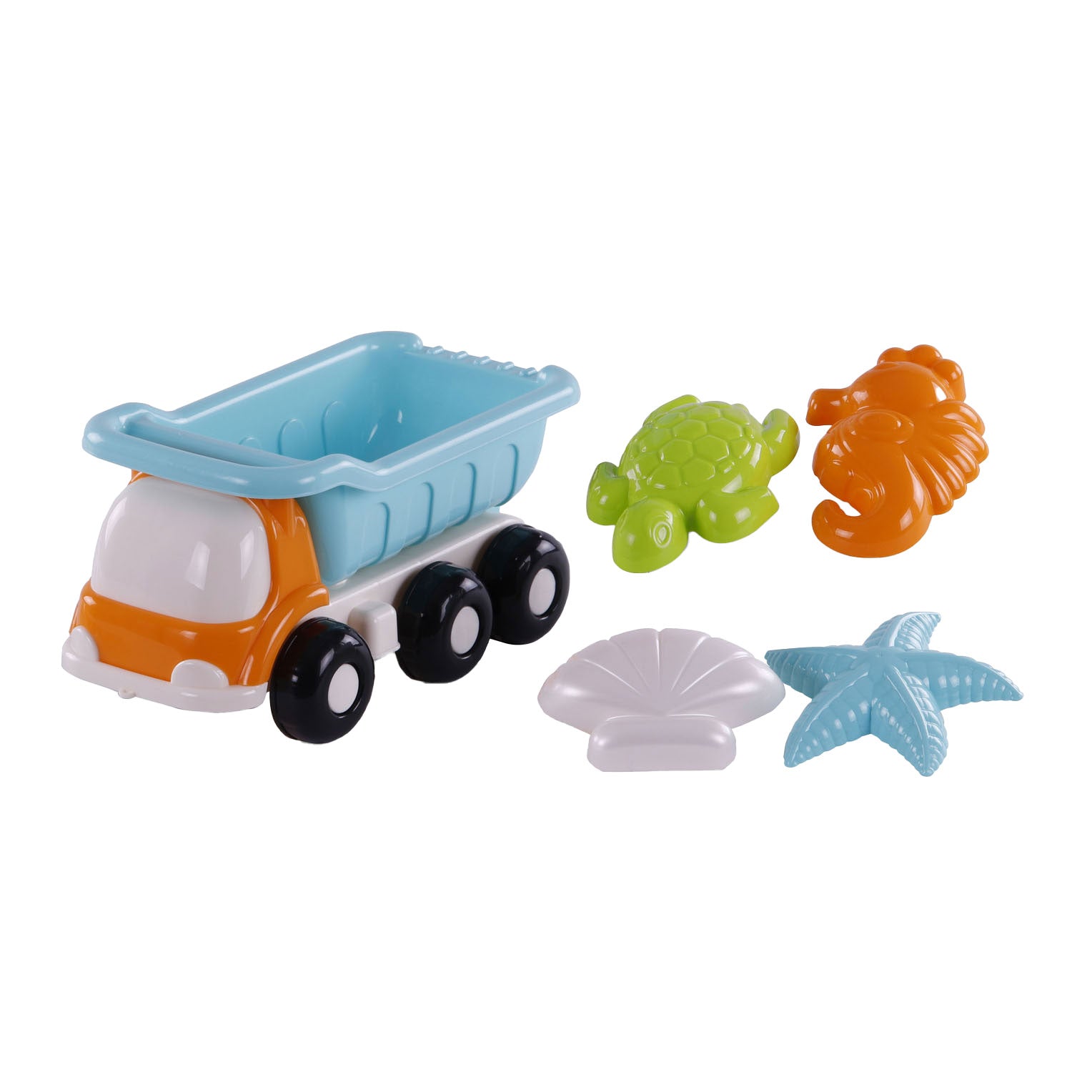 Cavallino Strandkipper mit 4 Sandformen blau