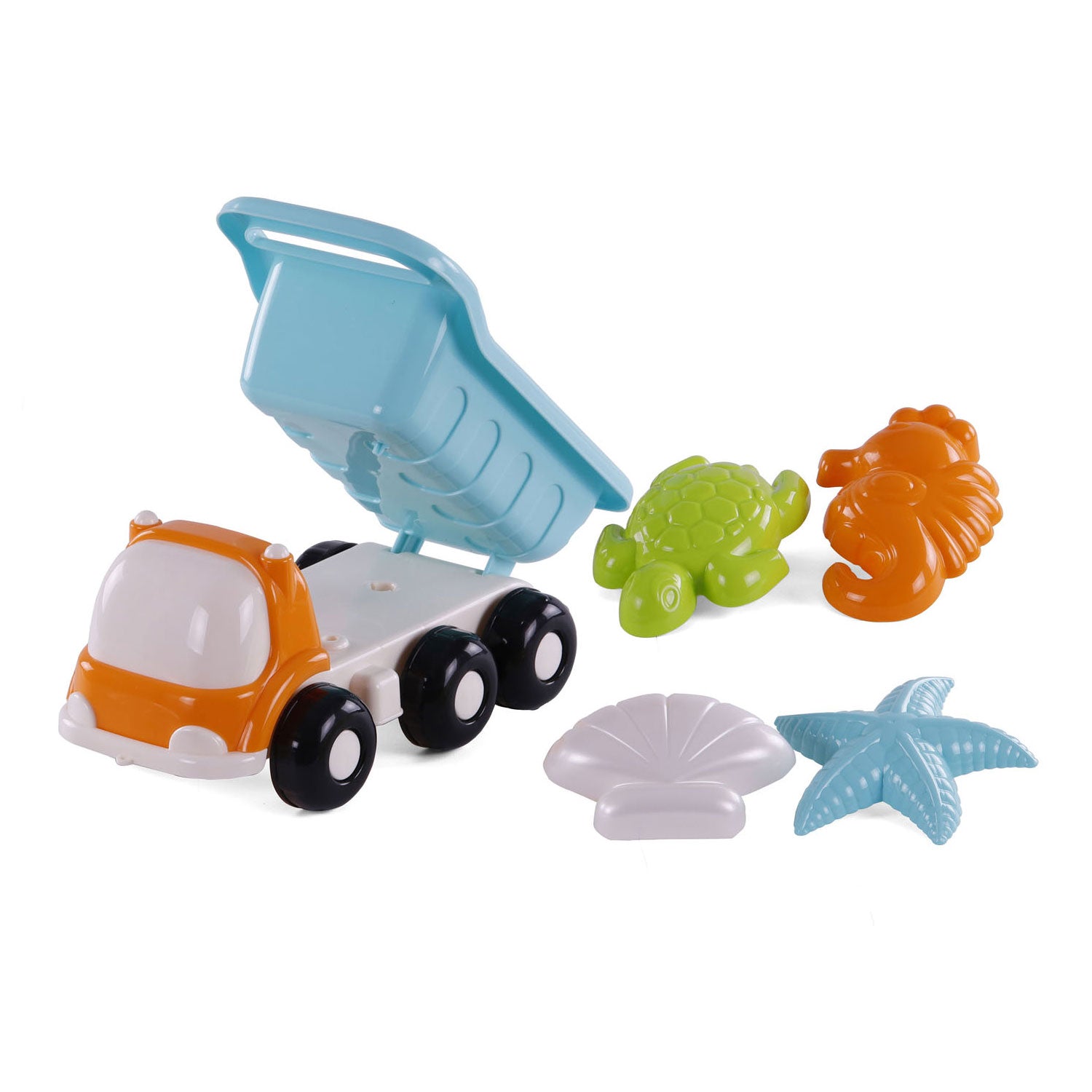 Cavallino Strandkipper mit 4 Sandformen blau