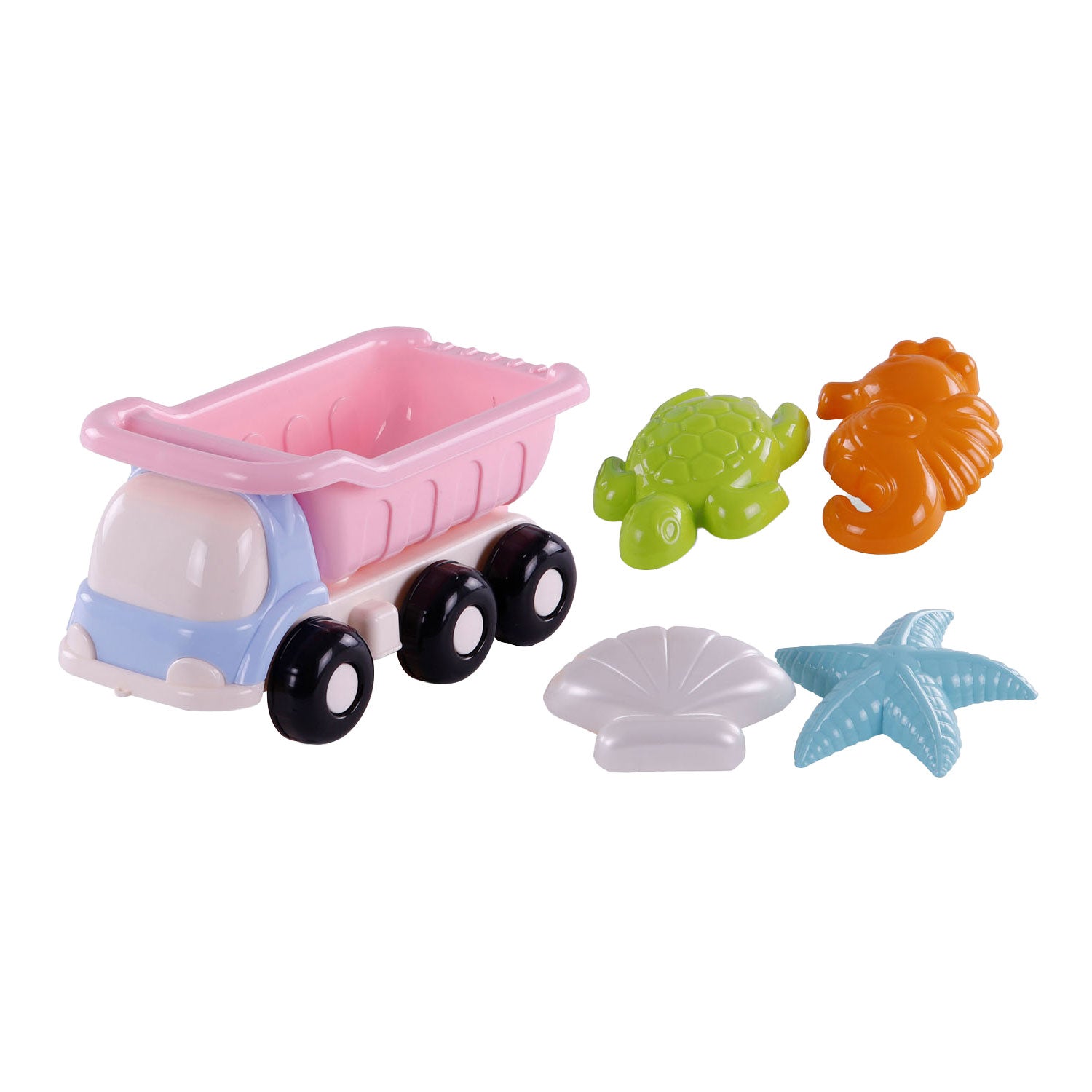 Cavallino Strandkipper mit 4 Sandformen, rosa