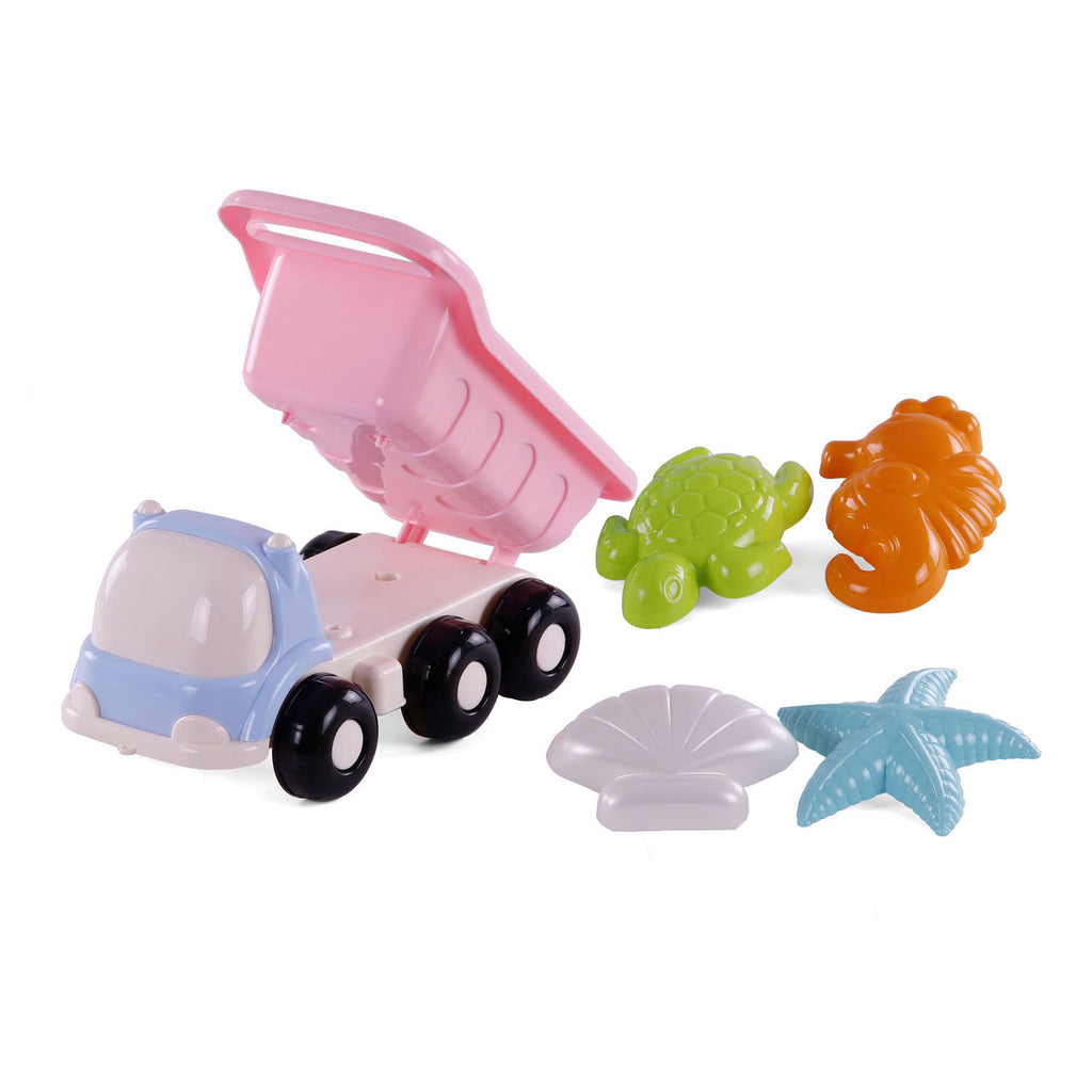 Cavallino Strandkipper mit 4 Sandformen, rosa