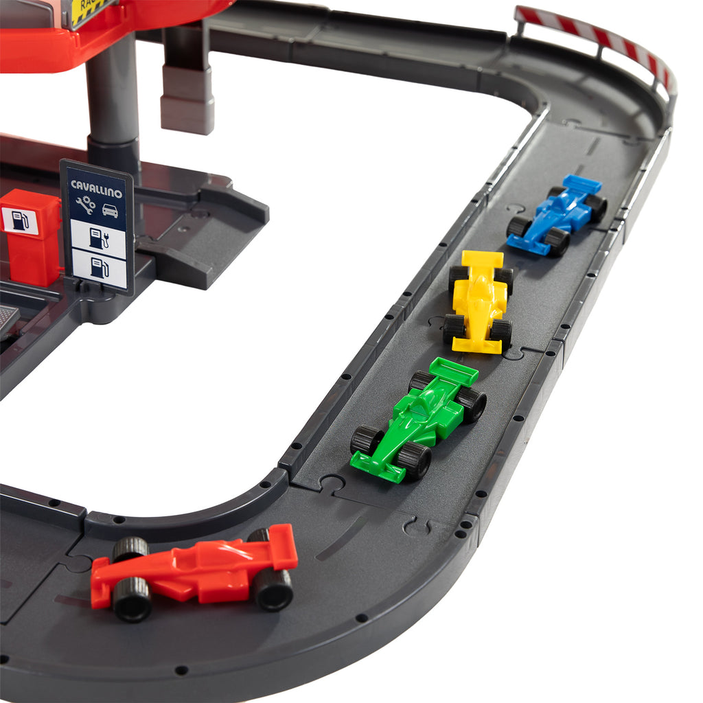 Cavallino Rennparkhaus mit 4 Etagen und Autospielset