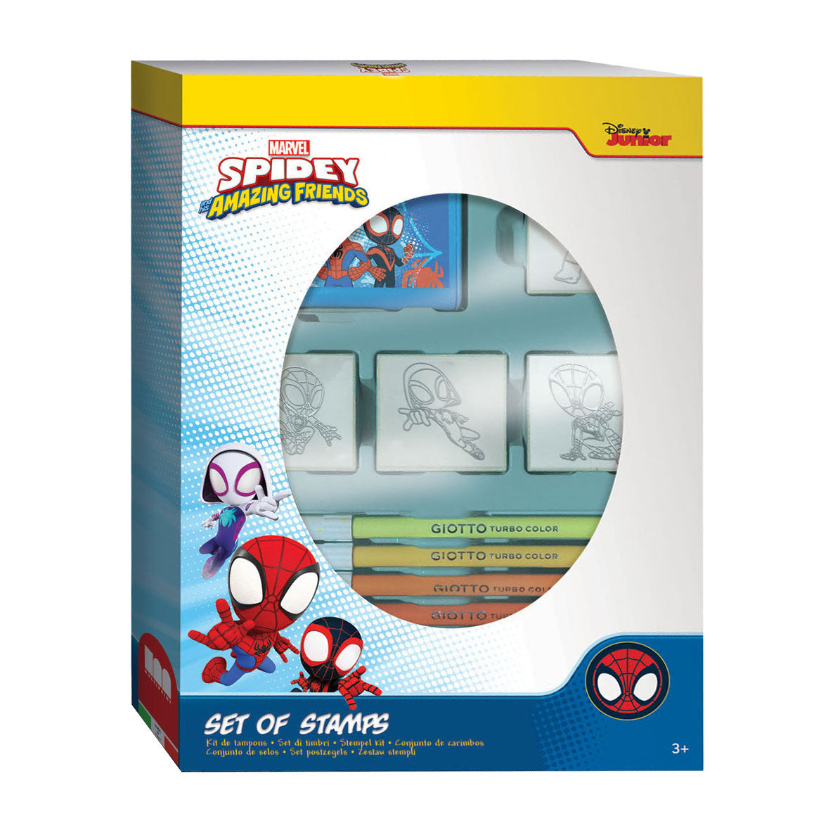 Spidey-Stempelset mit mehreren Motiven, bestehend aus 4 Stempeln