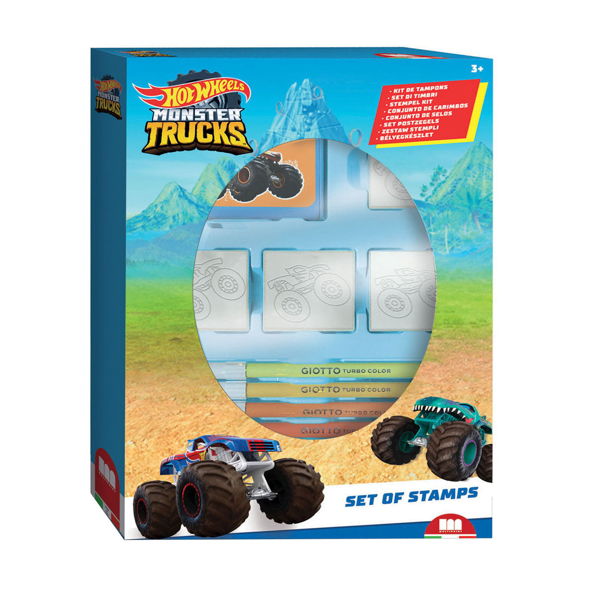 Hot Wheels Stempelset mit mehreren Aufdrucken, bestehend aus 4 Stempeln