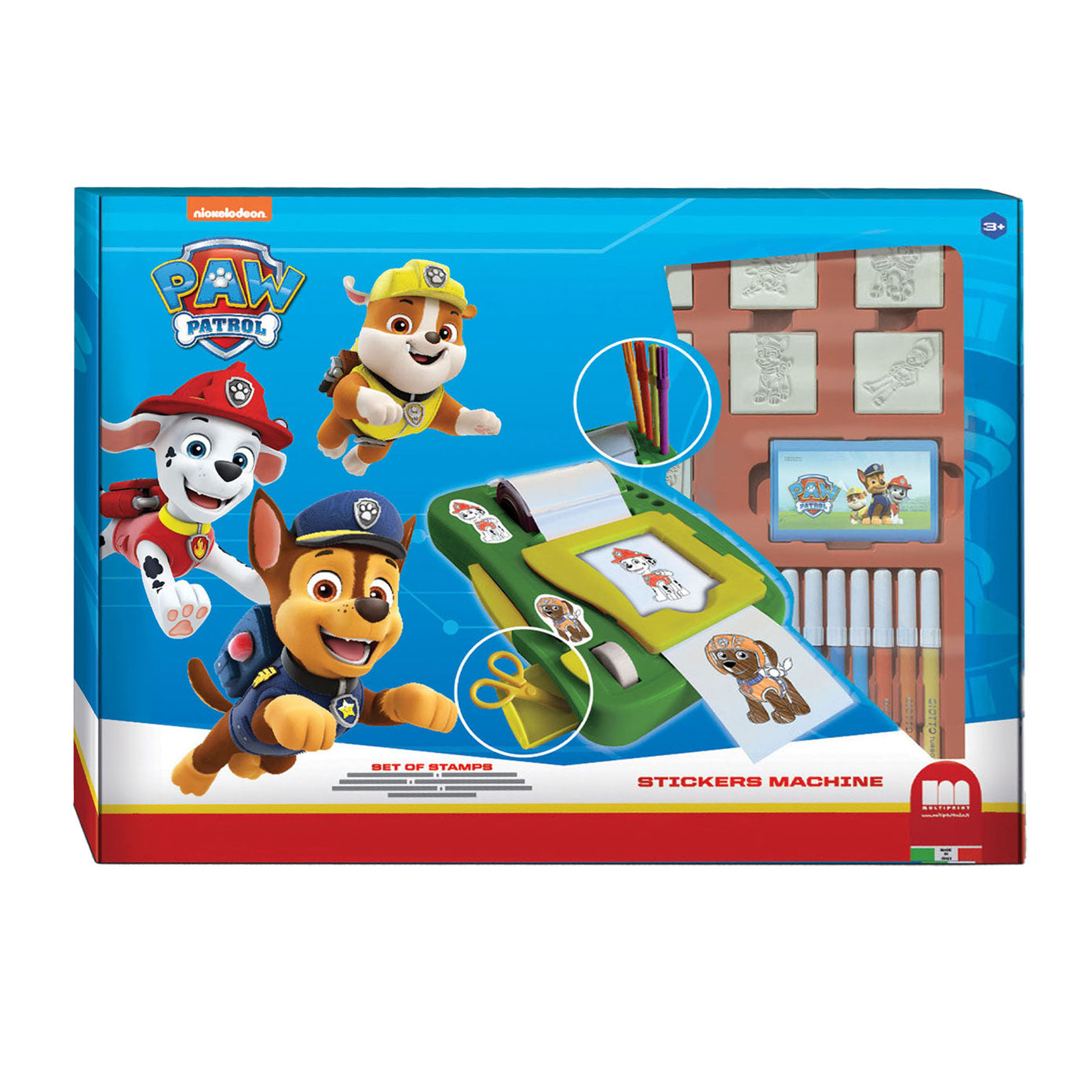 Multiprint Paw Patrol Aufklebermaschinen-Set