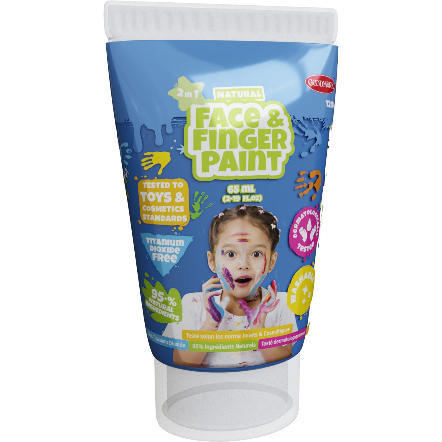 Boti Natural Gesichts-Fingerpaint-Tube – blau, 65 ml