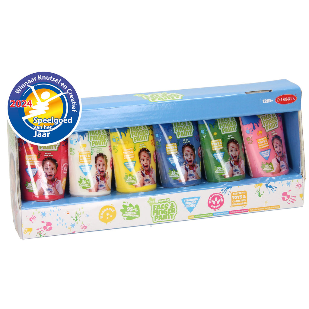 Natural face finger paint 6-pack