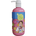 Natural face fingerpaint fles met pompje - roze, 1l