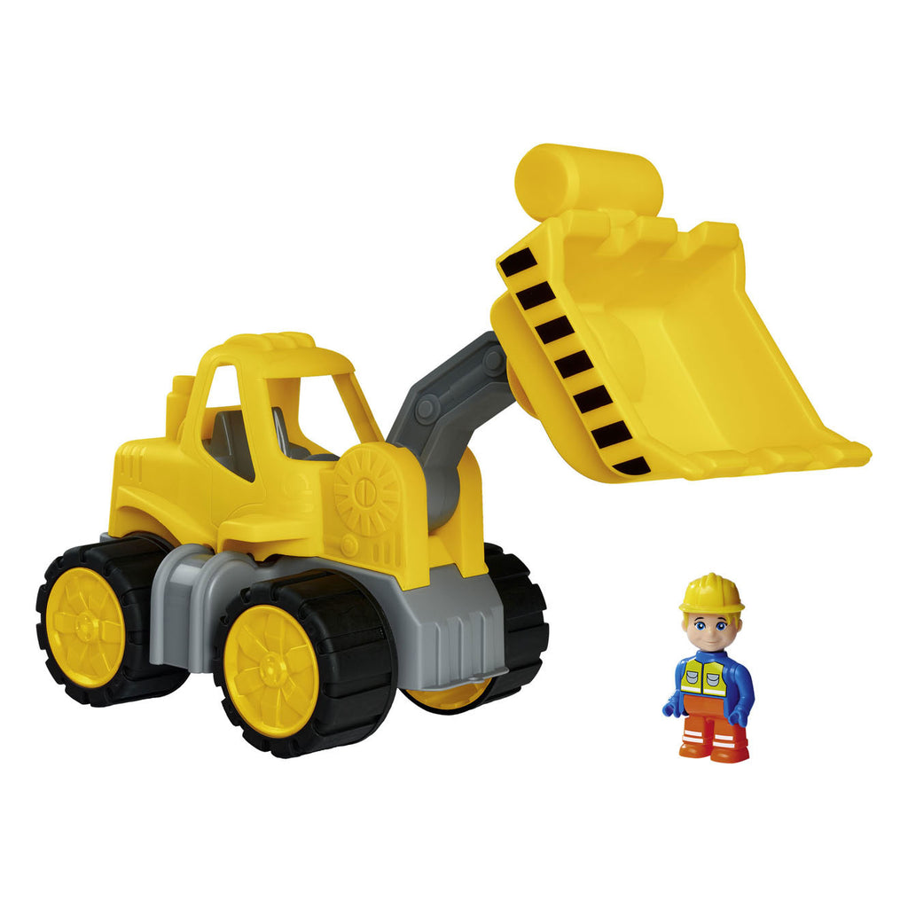 Big power worker wiellader + figuur - zandbak - speelgoedvoertuig