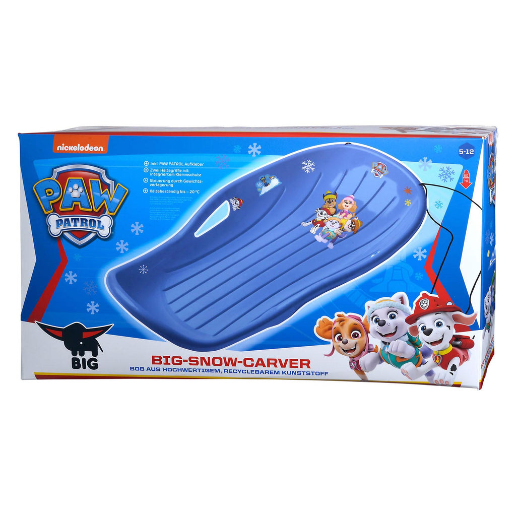 Größere Schneeschlitten, blaue Pfoten patrouillieren