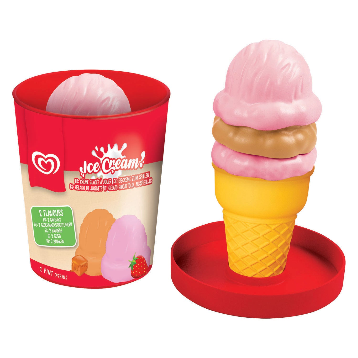 Casdon ola speelijs emmer - aardbei en caramel