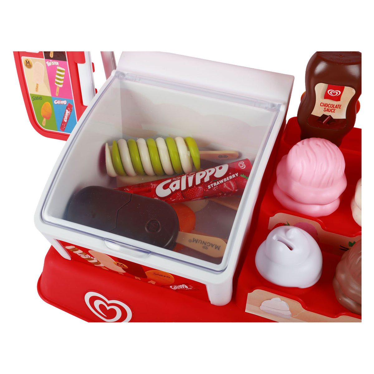Casdon ola speelijs ijskraam | speelset met veel accessoires | met calippo, twister, magnum, cornetto, solero, schepijs en overige accessoires