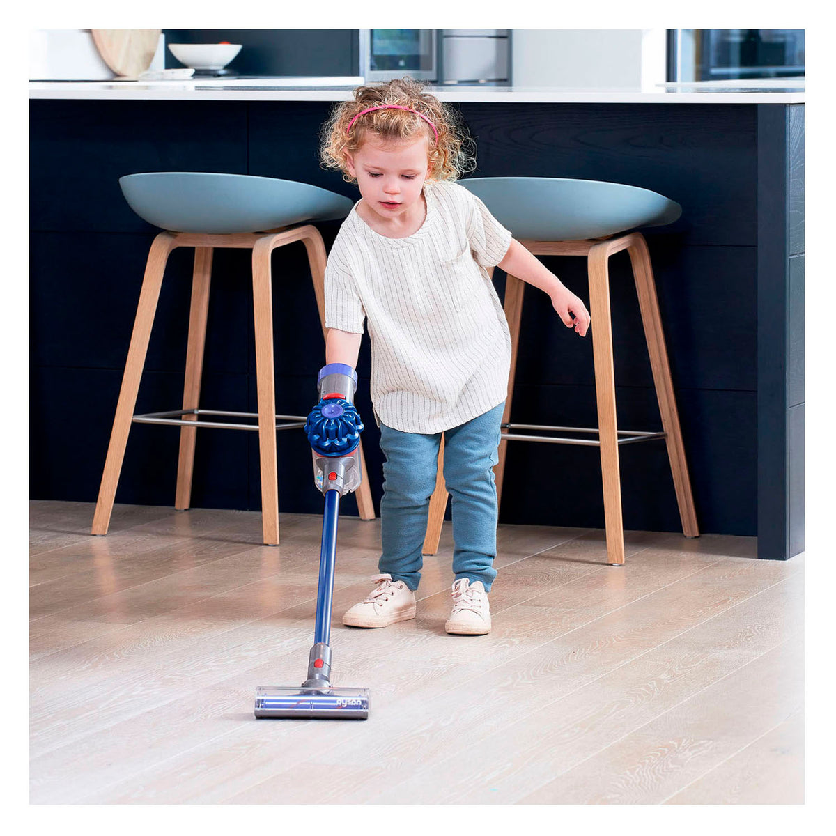Casdon dyson draadloze speelgoed stofzuiger - blauw