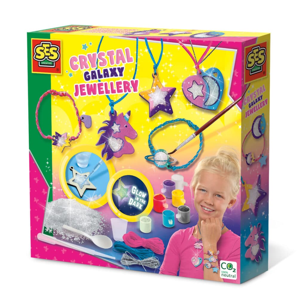 Ses kristal galaxy sieraden