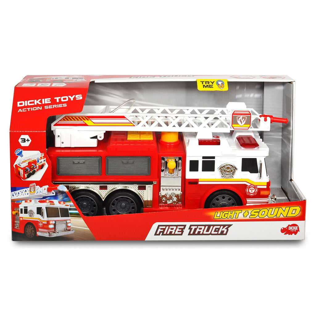Feuerwehr Dickie mit Licht und Tonne