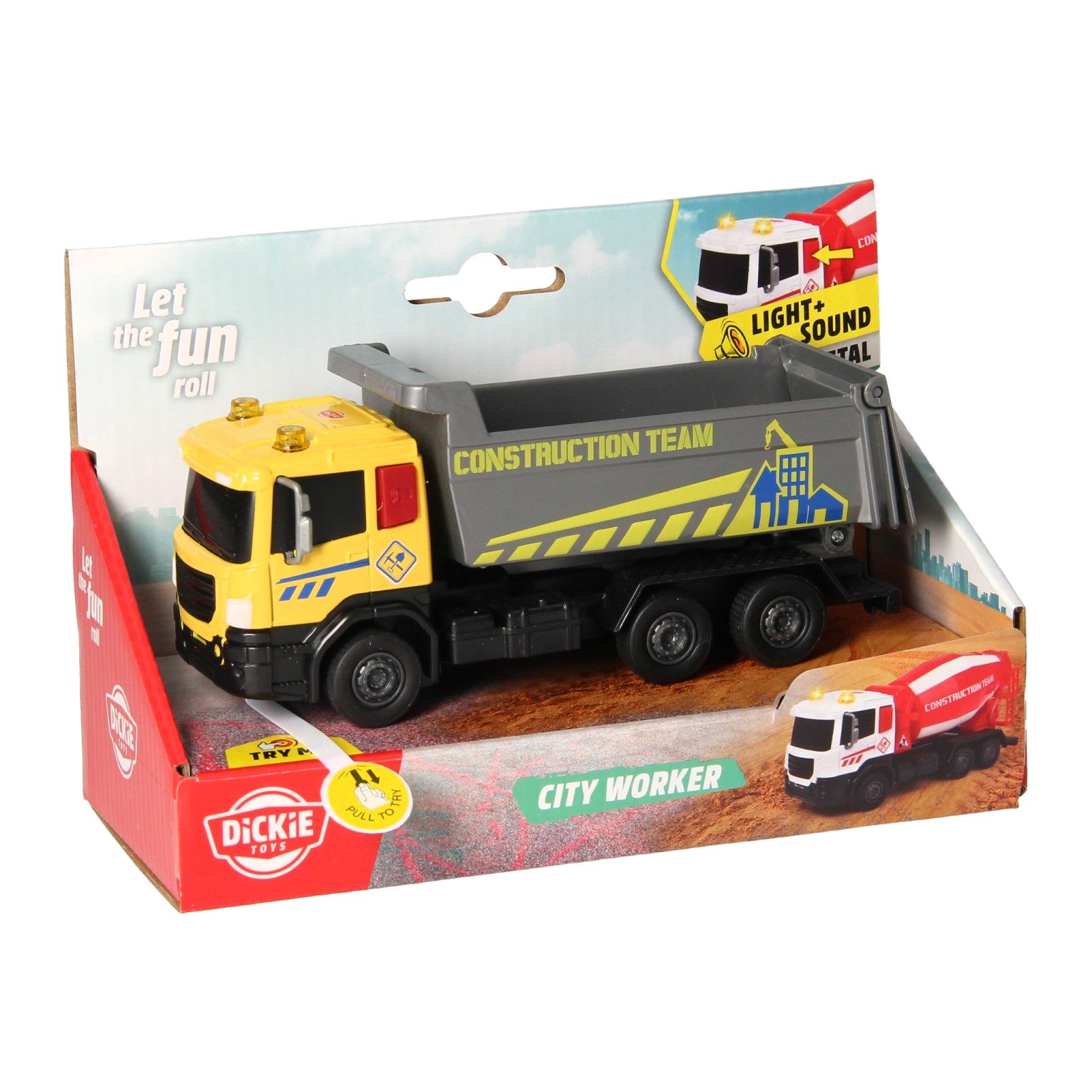 Dickie City Arbeiter Kipperwagen Gelb