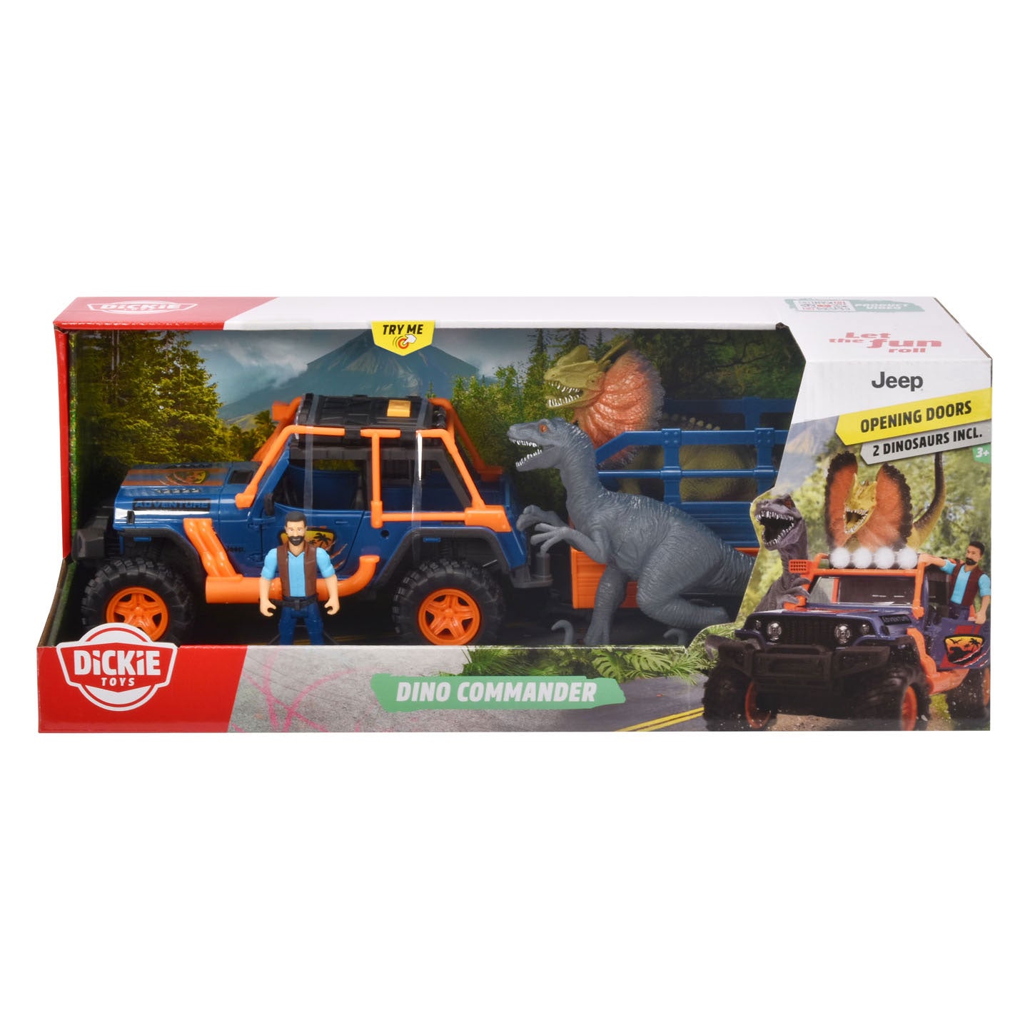 Dickie Dino-Jeep mit Anhänger-Spielset