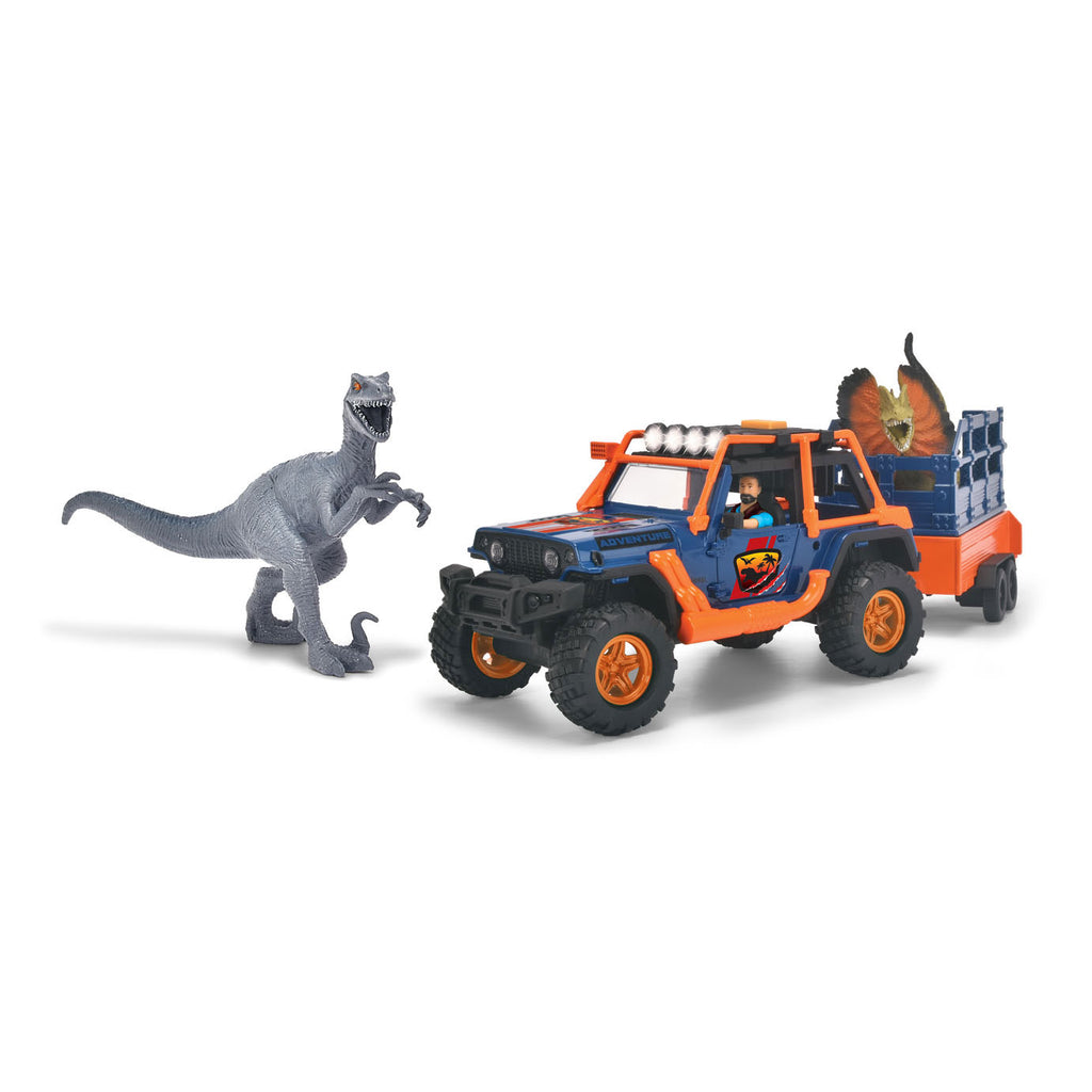 Dickie Dino-Jeep mit Anhänger-Spielset