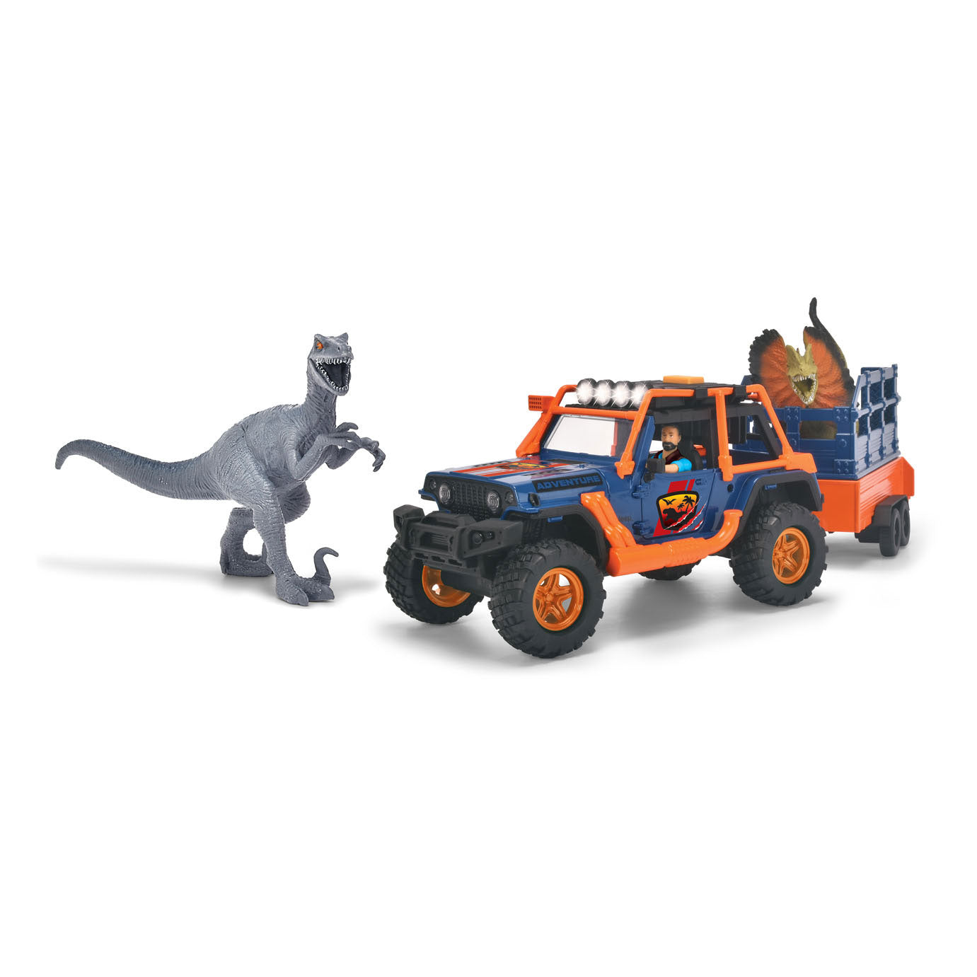 Dickie Dino-Jeep mit Anhänger-Spielset