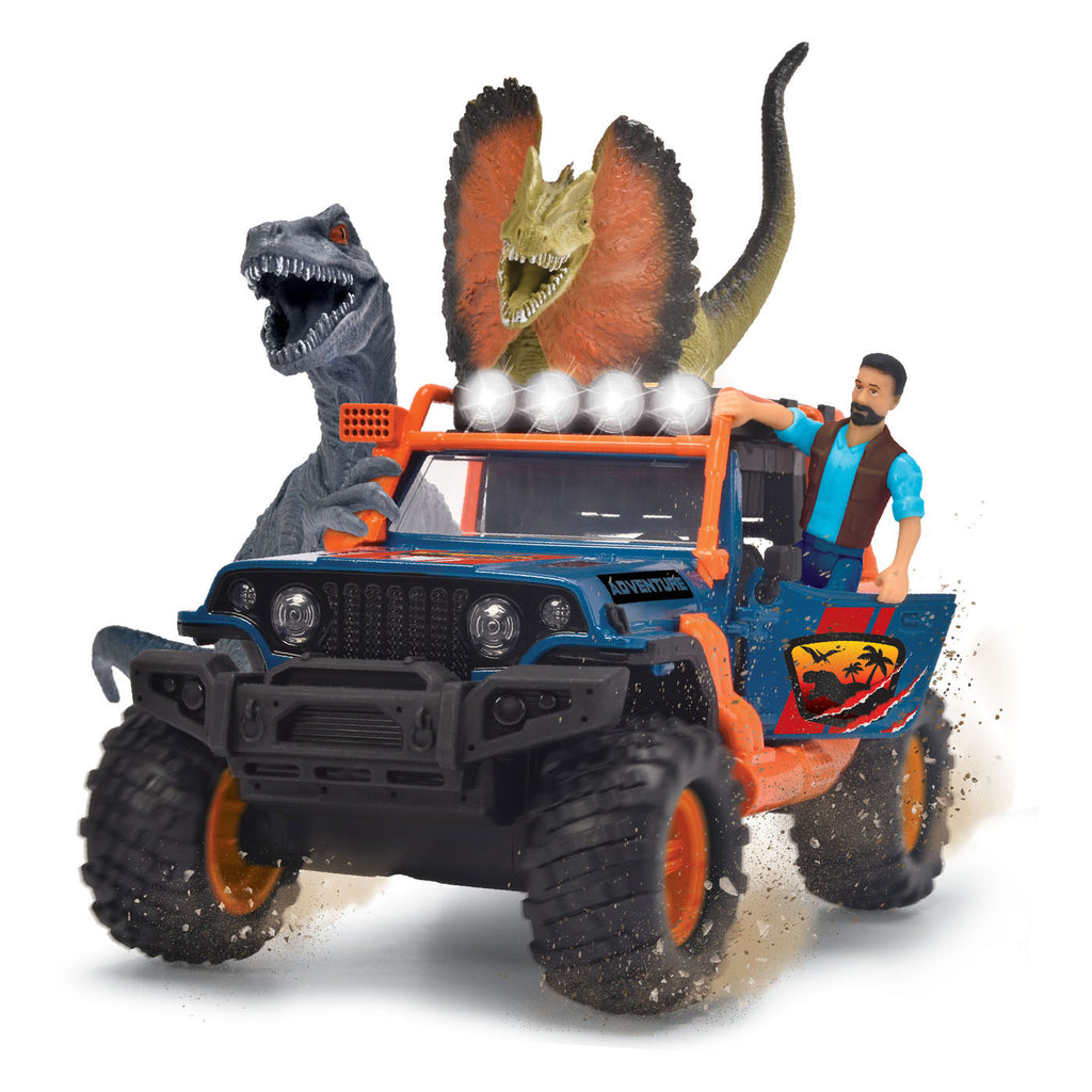 Dickie Dino-Jeep mit Anhänger-Spielset