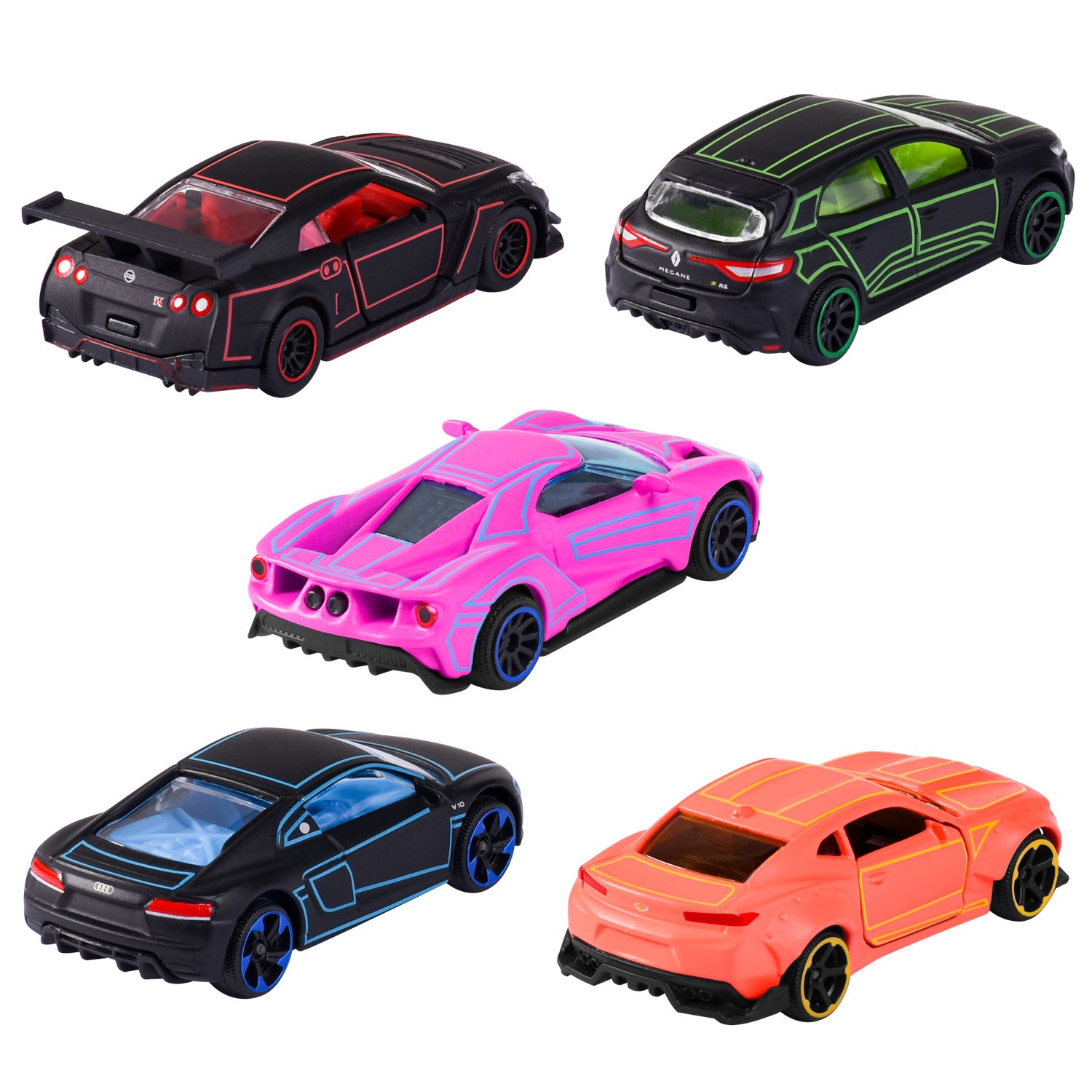 Majorette Light Racers Autos Geschenkpackung, 5 Stück.