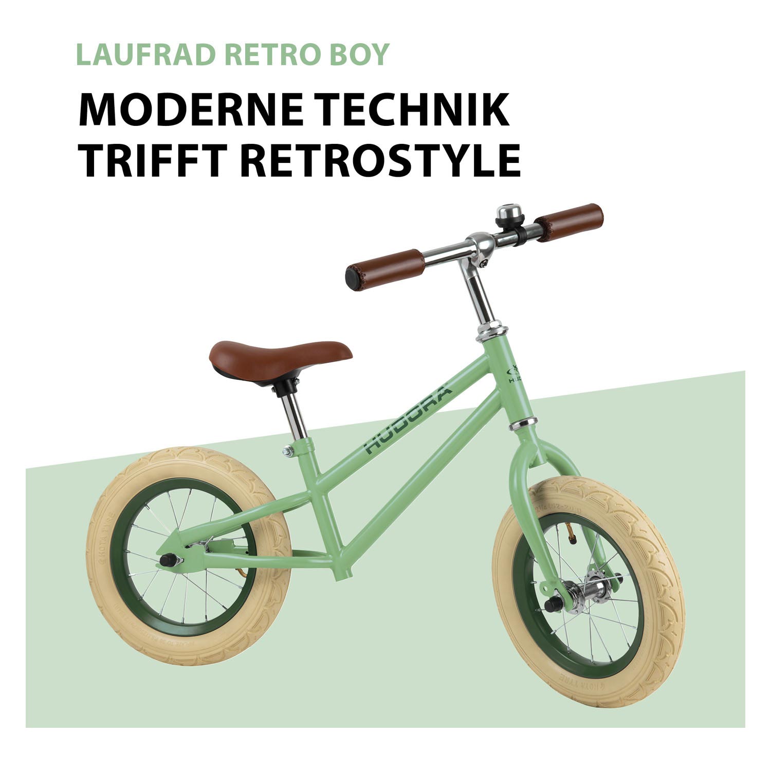 Hudora Laufrad Vintage Grün