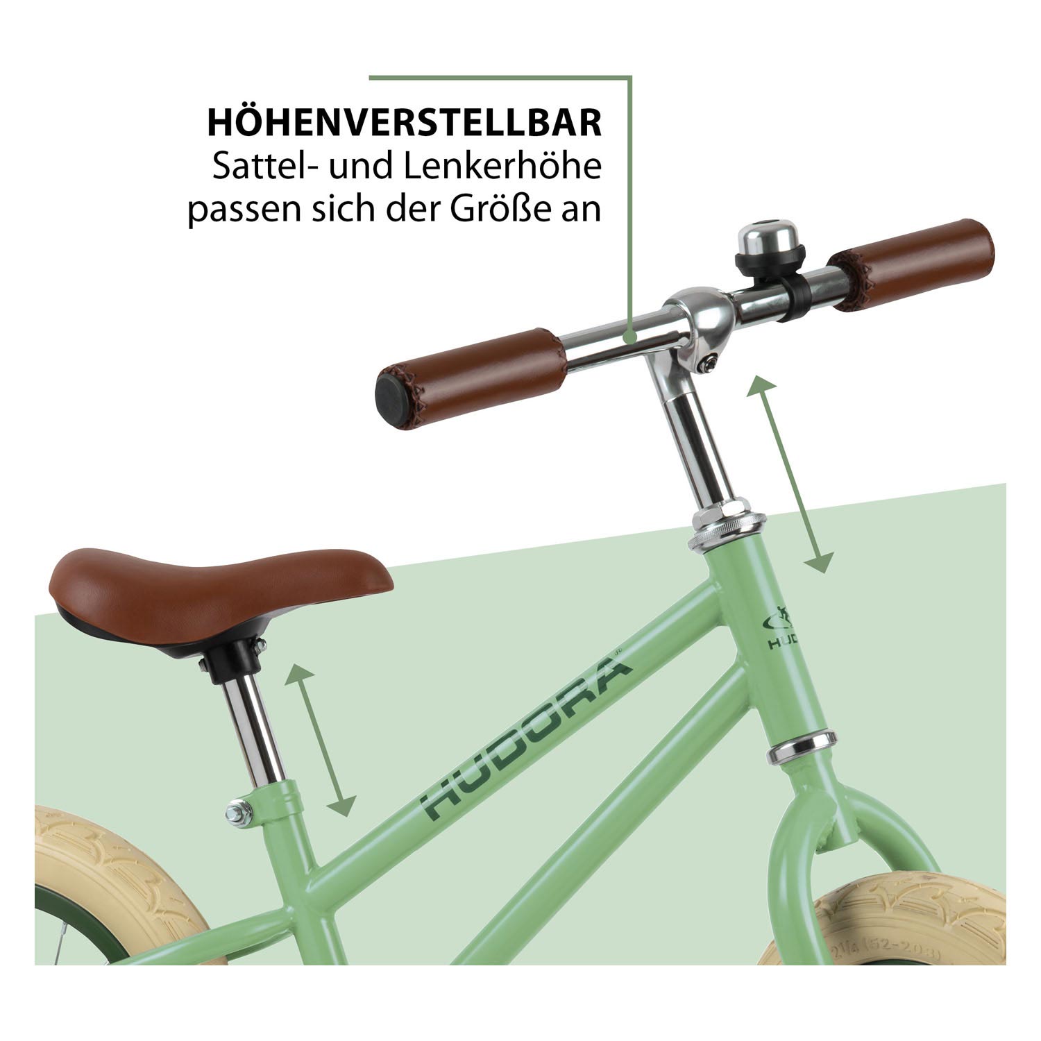 Hudora Laufrad Vintage Grün
