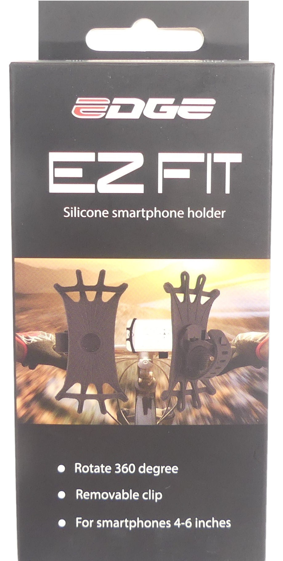 Edge telefoonhouder ez fit - 360° - siliconen - zwart