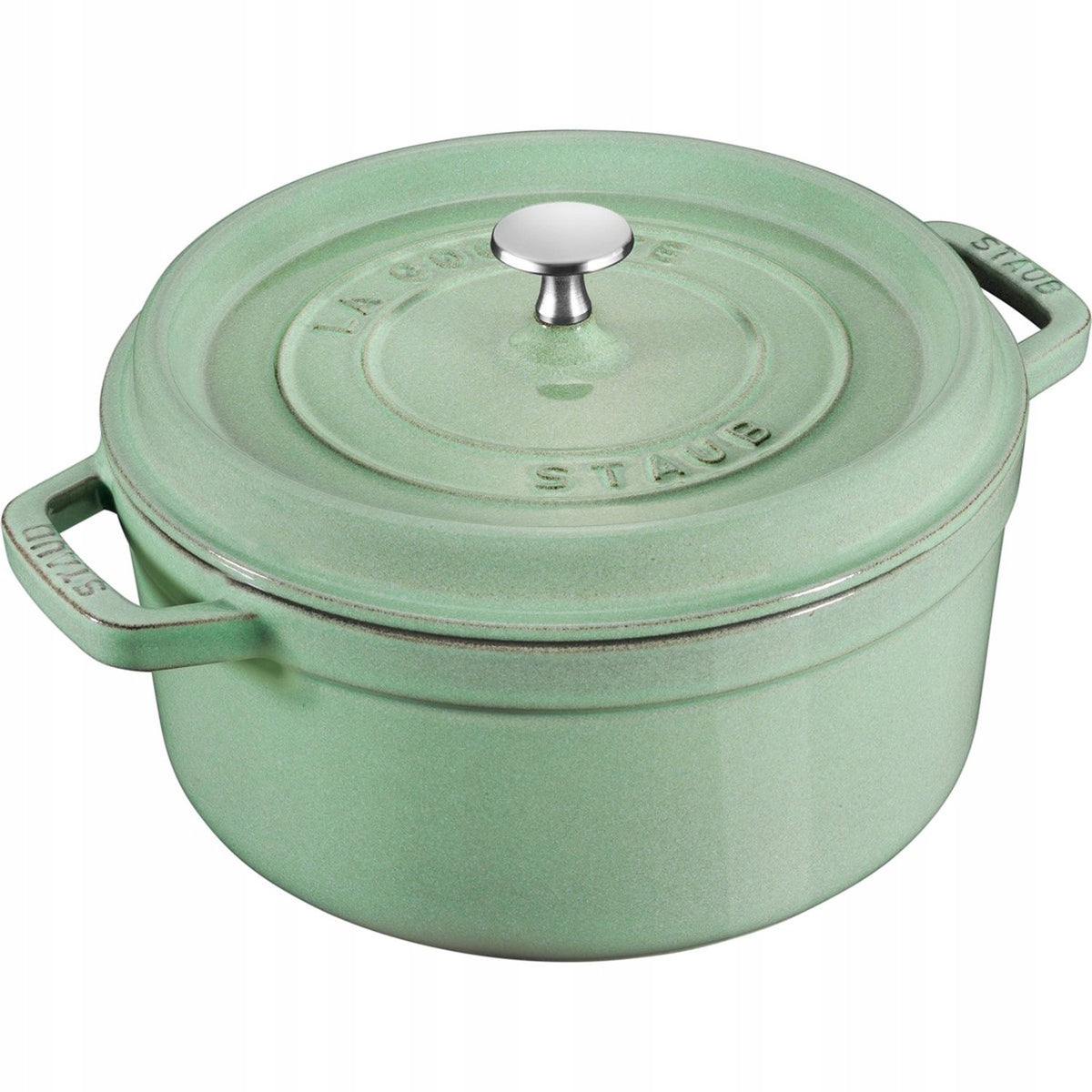 Staub la cocotte gietijzeren pan 5.2l mintgroen