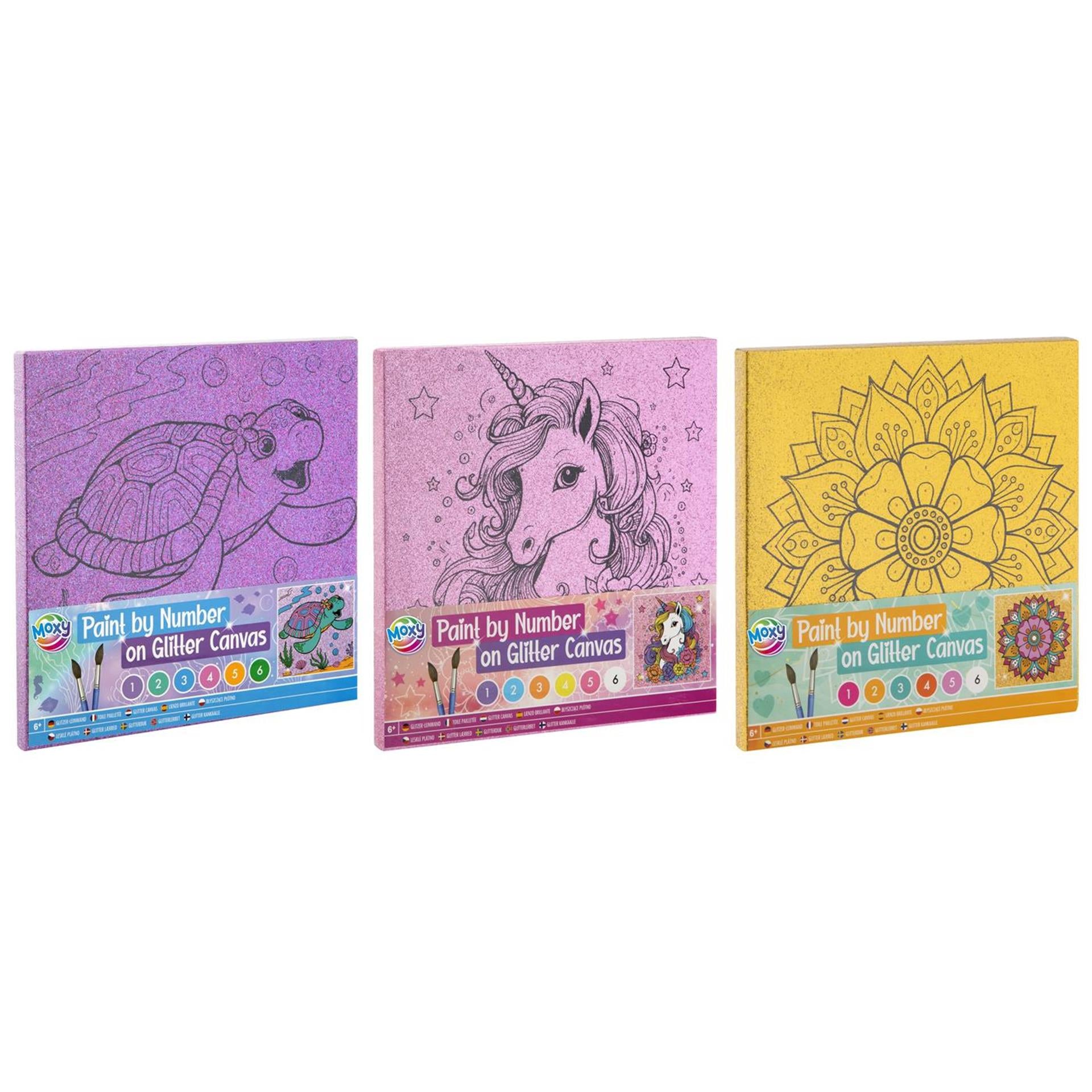 Grafix moxy schilderen op nummer glitter