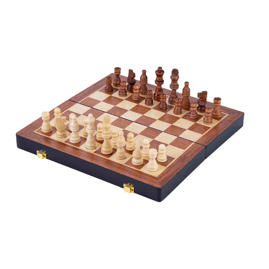 Longfield schaakspel hout opklapbaar essenhout