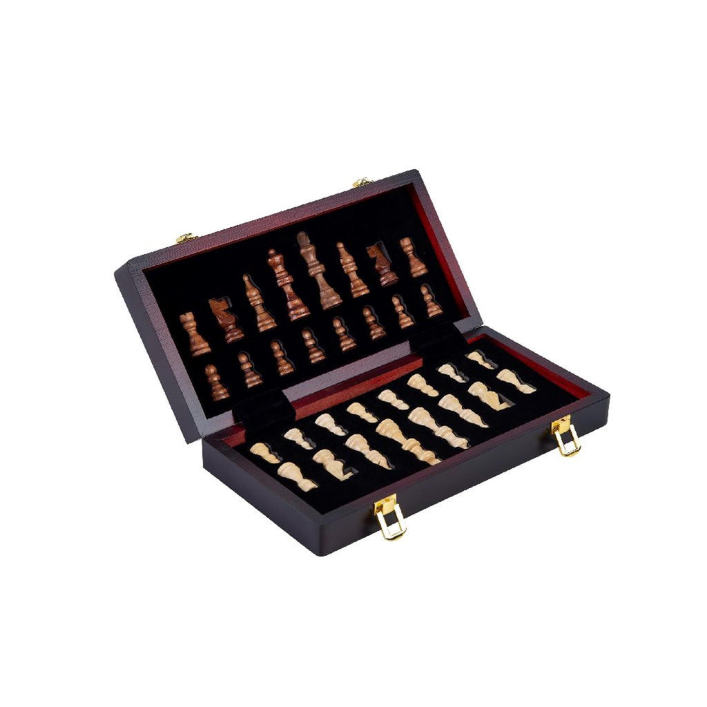 Longfield schaakspel hout opklapbaar essenhout